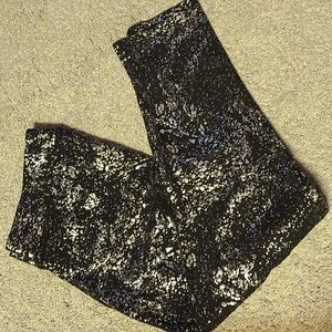 Torrid Sz 2(18/20) Metallic Splatter Black Premium Leggings